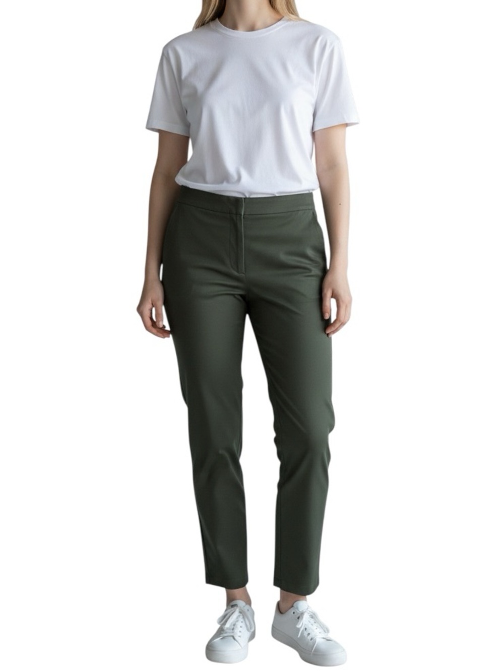 Kit & Ace green slim fit high waist lightweight pants Sz 10 excellent condition